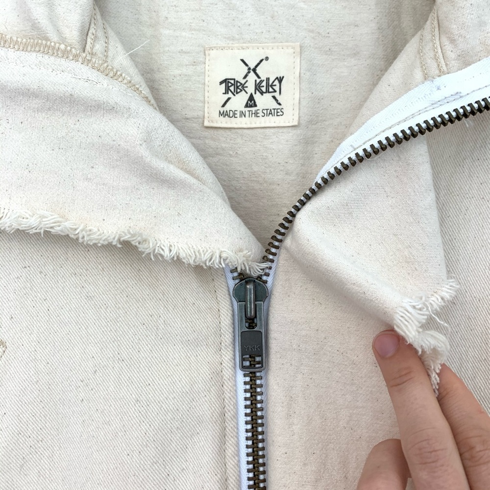 Tribe Kelley | Cream Utility Jacket Size Medium - Picture 6 of 8